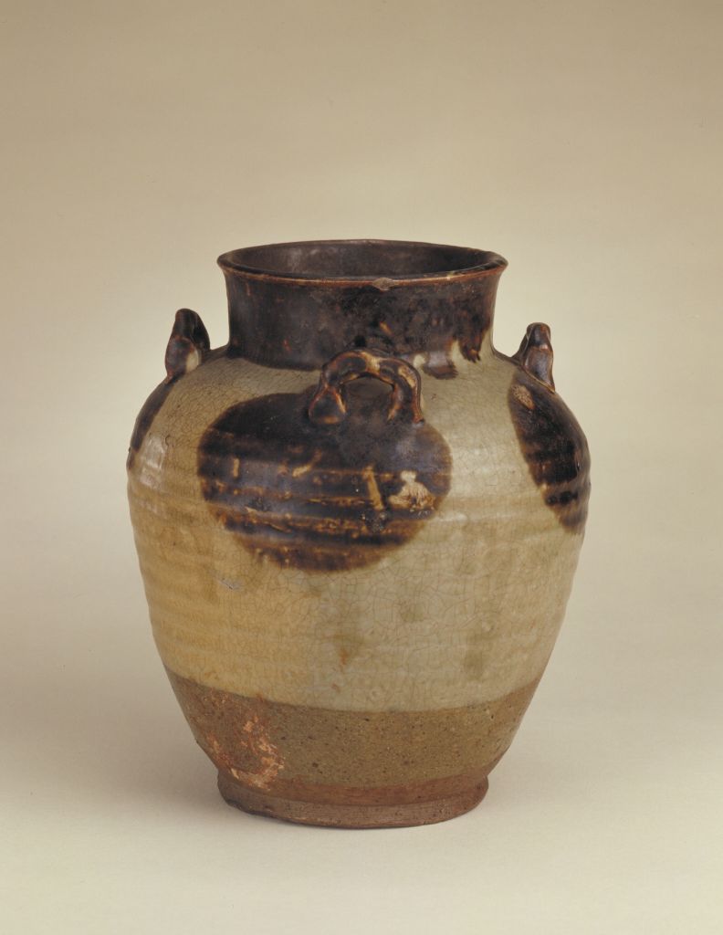 图片[1]-Green glaze brown color four-series pot of Qiong kiln-China Archive